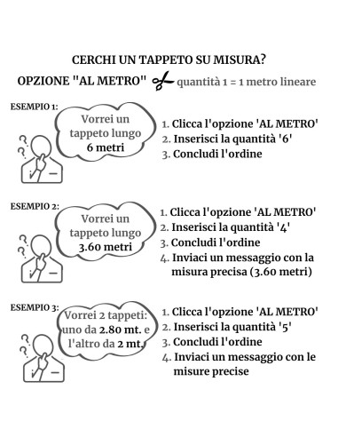 Tappeto passatoia corsia cucina ingresso OSCAR largo 50 cm.