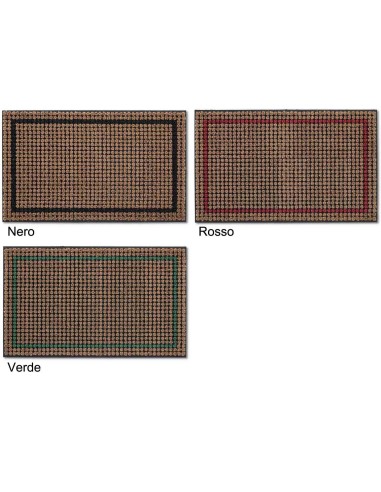 Zerbino in cocco e gomma 45x75 cm. BRUSH