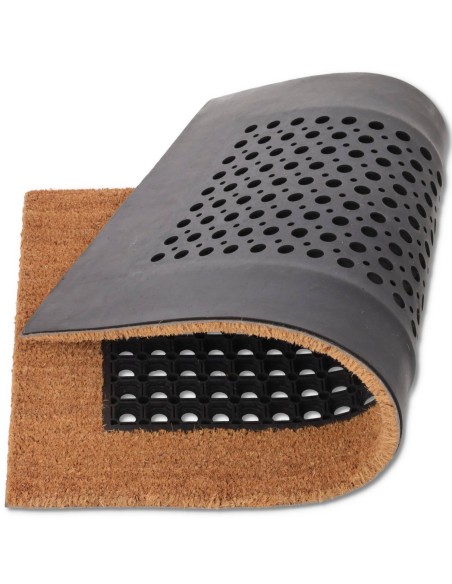 Paillasson en noix de coco et caoutchouc 50x90 cm. GARDIAN