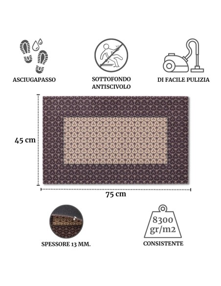 Zerbino in nylon 45x75 cm. ECCELSIOR