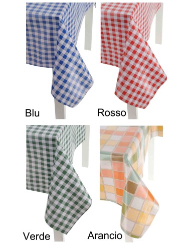 Tovaglia plastificata rettangolare italiana PIC NIC