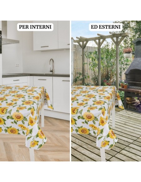 Italienische laminierte Tischdecke FIORI E FOGLIE