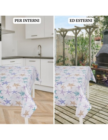 Italienische kunststoffbeschichtete Tischdecke MARE