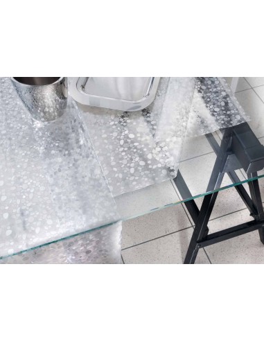 Nappe plastifiée transparente CRISTAL REBOSSÉ