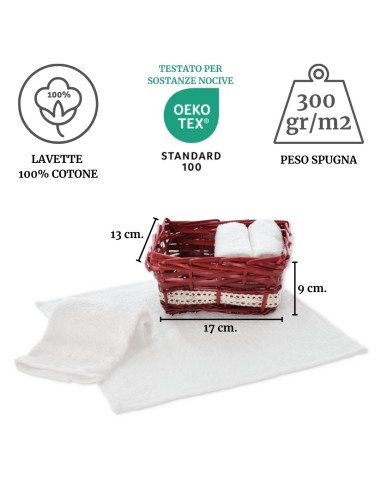 Juego de toallitas de baño con cesta ANNECY