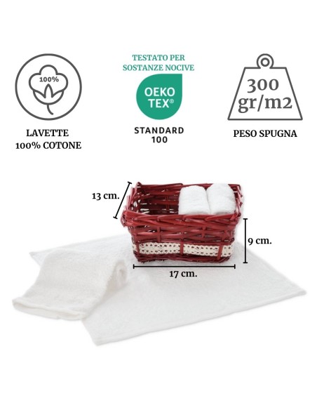 Ensemble de gant de toilette de salle de bain avec panier ANNECY