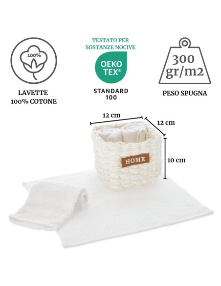 Set lavette bagno con cestino MEMPHIS