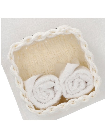 Ensemble de gant de toilette de salle de bain avec panier MEMPHIS