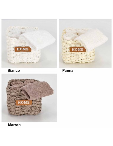 Set lavette bagno con cestino MEMPHIS