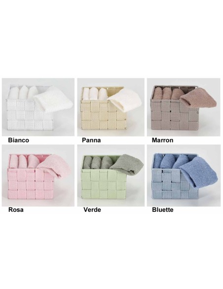 Set lavette bagno con cestino DALLAS