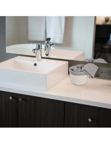 Badezimmer-Waschlappen-Set mit Korb DALLAS