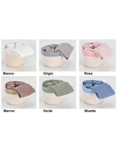 Set lavette bagno con cestino DALLAS