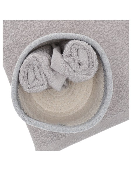 Juego de toallitas de baño con cesta DALLAS