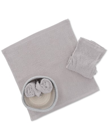 Set de débarbouillette de salle de bain avec panier DALLAS