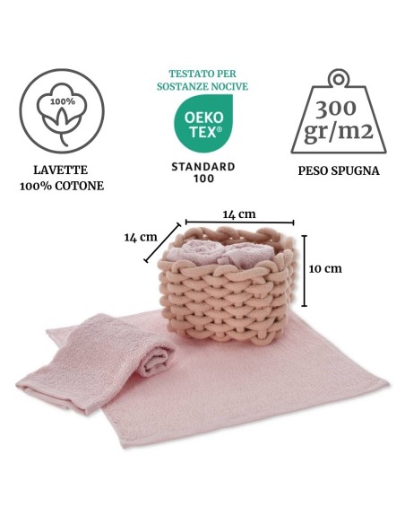 Set lavette bagno con cestino TALLIN