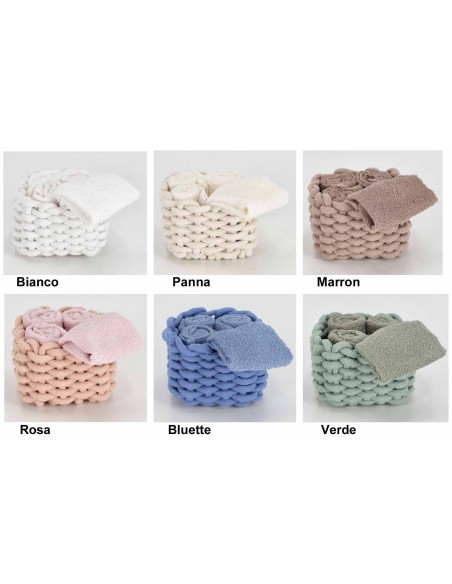 Ensemble de gant de toilette TALLIN avec panier