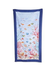Mikrofaser-Strandtuch 90x170 cm. DOPPELTES AQUARIUM