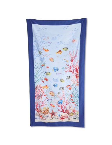 Toalla de playa de microfibra 90x170 cm. ACUARIO DOBLE