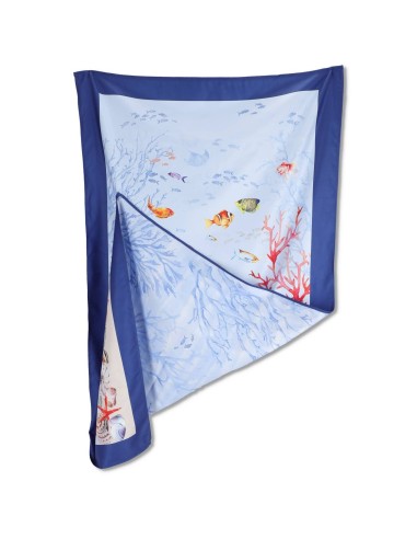 Serviette de plage en microfibre 90x170 cm. DOUBLE AQUARIUM