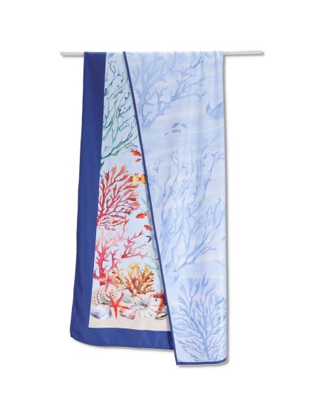 Serviette de plage en microfibre 90x170 cm. DOUBLE AQUARIUM