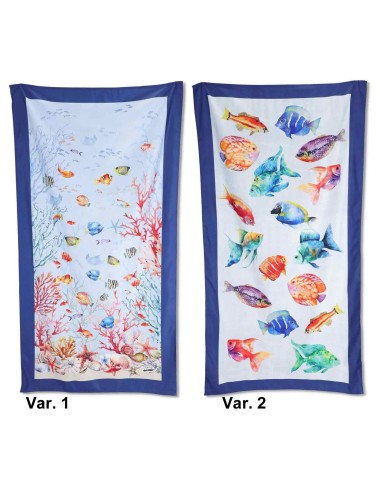 Telo mare microfibra 90x170 cm. DOUBLE ACQUARIO