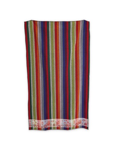 Telo mare grande spugna cotone MULTICOLORE RIGHE 100x170 cm.