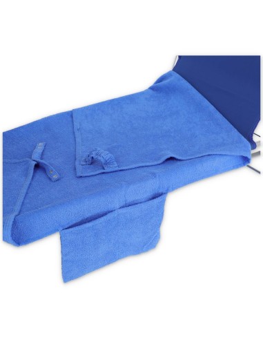 Serviette de plage chaise longue éponge COMODO COTTON 70x185 cm. avec poches