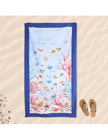 Toalla de playa de microfibra 90x170 cm. ACUARIO DOBLE