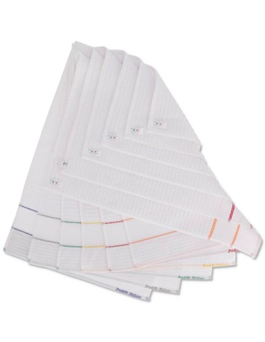 Set de 6 paños de cocina GRETA con volante AIDA