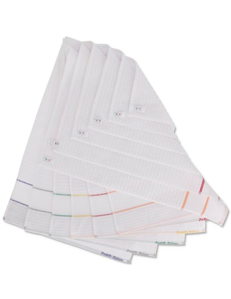 Set de 6 paños de cocina GRETA con volante AIDA