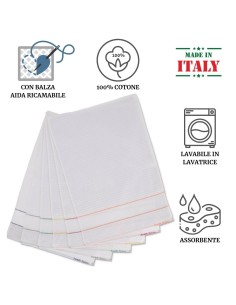 Set de 6 paños de cocina GRETA con volante AIDA 2