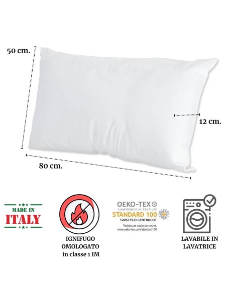 Guanciale Vip ignifugo Flammhemmende Kissen 50x80 cm