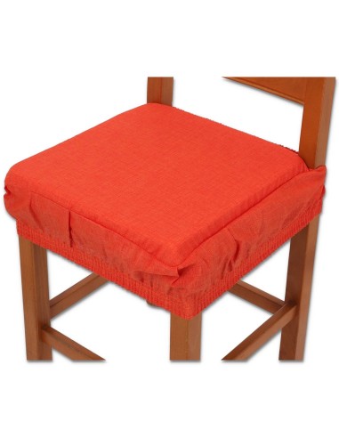 PAR de cojines funda de silla acolchados y desenfundables con goma elástica SOLID COLOR MELANGE