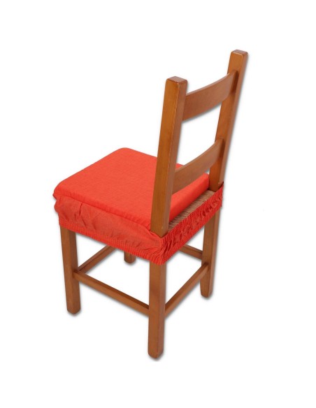 PAR de cojines funda de silla acolchados y desenfundables con goma elástica SOLID COLOR MELANGE