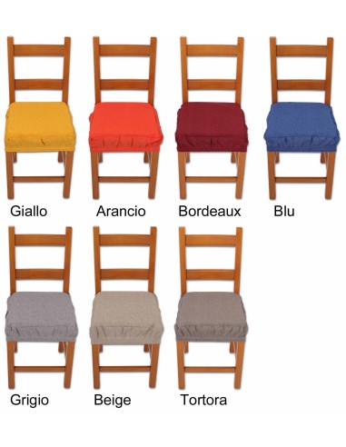 PAIRE de coussins rembourrés et amovibles avec bande élastique SOLID COLOR MELANGE