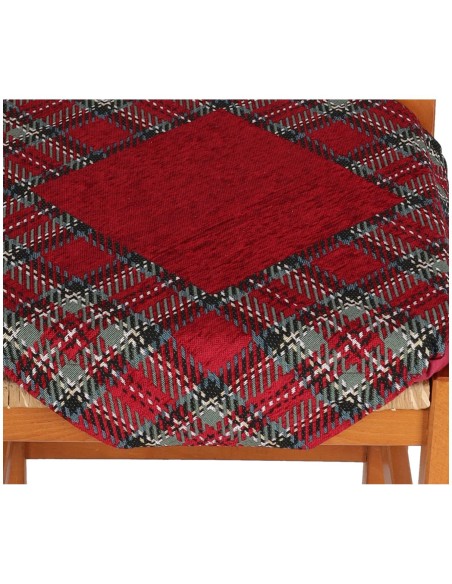 Cojín tapizado para silla con solapas TARTÁN