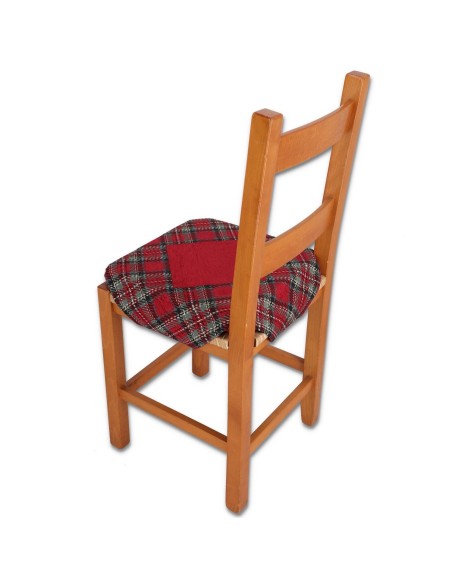 Cojín tapizado para silla con solapas TARTÁN