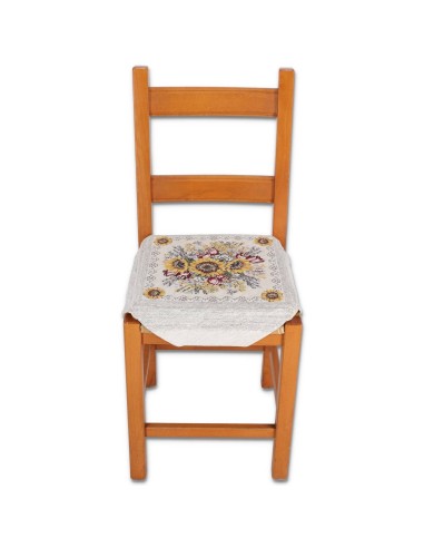 Coussin housse de chaise rembourrée avec rabats COEURS LAVANDE