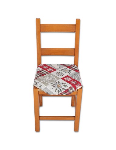 Housse de chaise rembourrée coussin avec rabats EDELWEISS