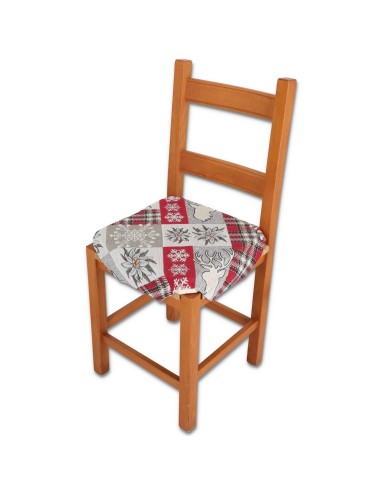 Housse de chaise rembourrée coussin avec rabats EDELWEISS