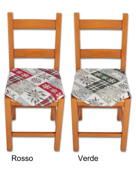 Housse de chaise rembourrée coussin avec rabats EDELWEISS