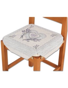 Cuscino coprisedia imbottito con alette CUORI LAVANDA