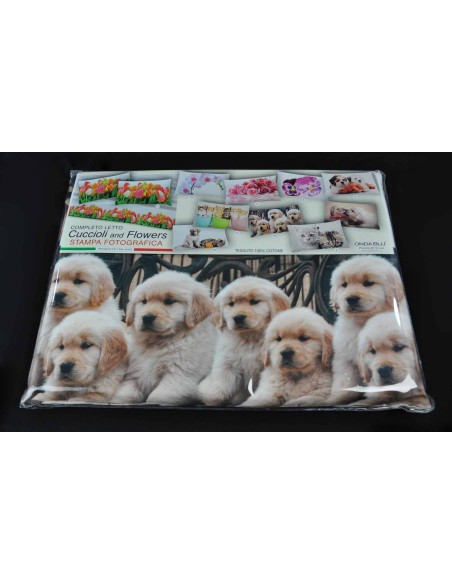 Cuccioli e Flowers literie fixe (différentes tailles).