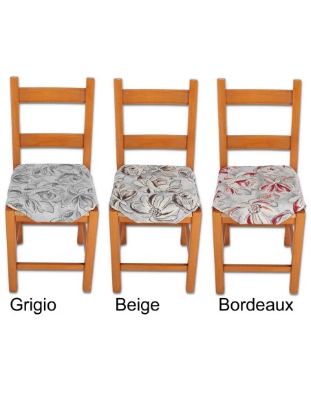 Housse de chaise rembourrée coussin avec rabats EDELWEISS