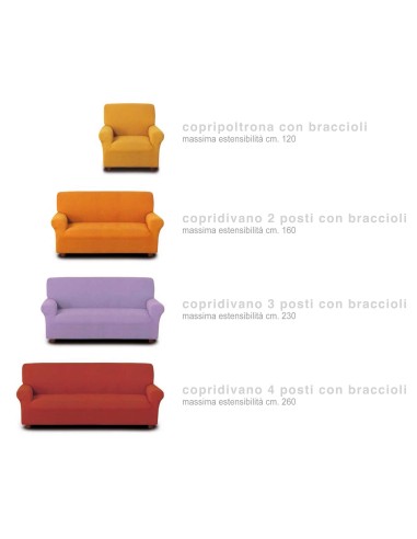 Copripoltrona, copridivano, copriseduta elasticizzato COPRILISCIO