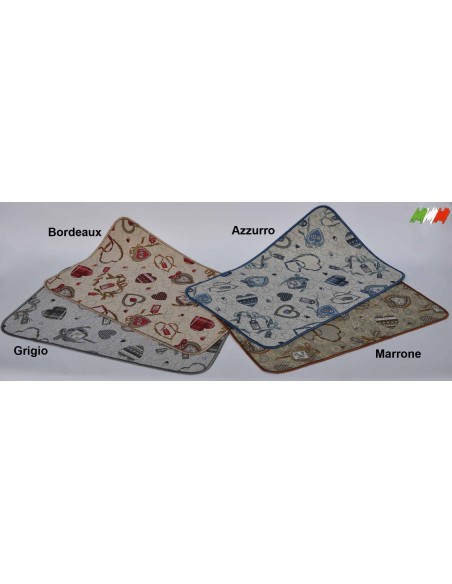 Cuori Anti-Rutsch Teppich 53 cm breit und Gobelin verschiedene Größen