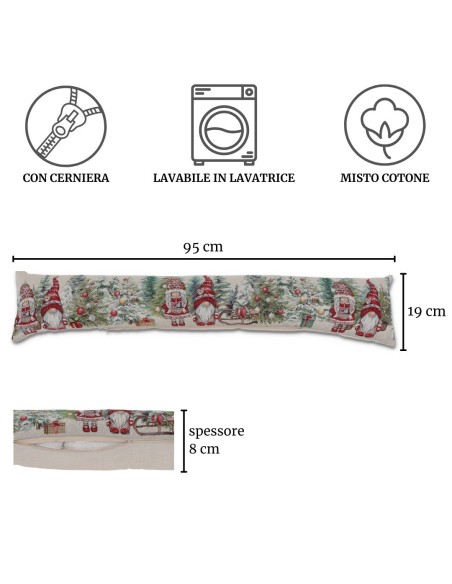 Paraspiffero lavabile e sfoderabile 110 cm. CUORI ROSSI