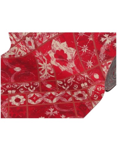 Tappeto corsia passatoia antiscivolo taglio a vivo H67 cm. ROSONE ROSSO