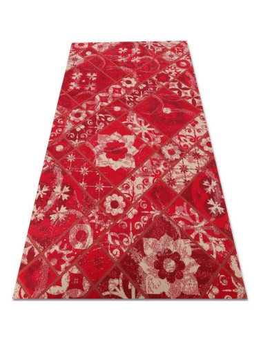 Rutschfeste Rohschnitt-Laufbandmatte H67 cm. ROSONE ROSSO