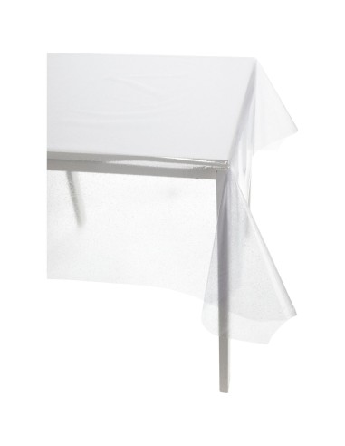 Mantel italiano recubierto de plástico transparente GLITTER